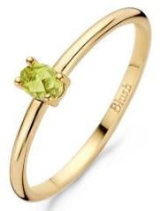 Blush 14ct Yellow Gold Peridot Dress Ring - 52