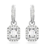 Swarovski Millenia Drop Earrings - Rhodium Plated - White