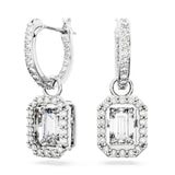 Swarovski Millenia Drop Earrings - Rhodium Plated - White
