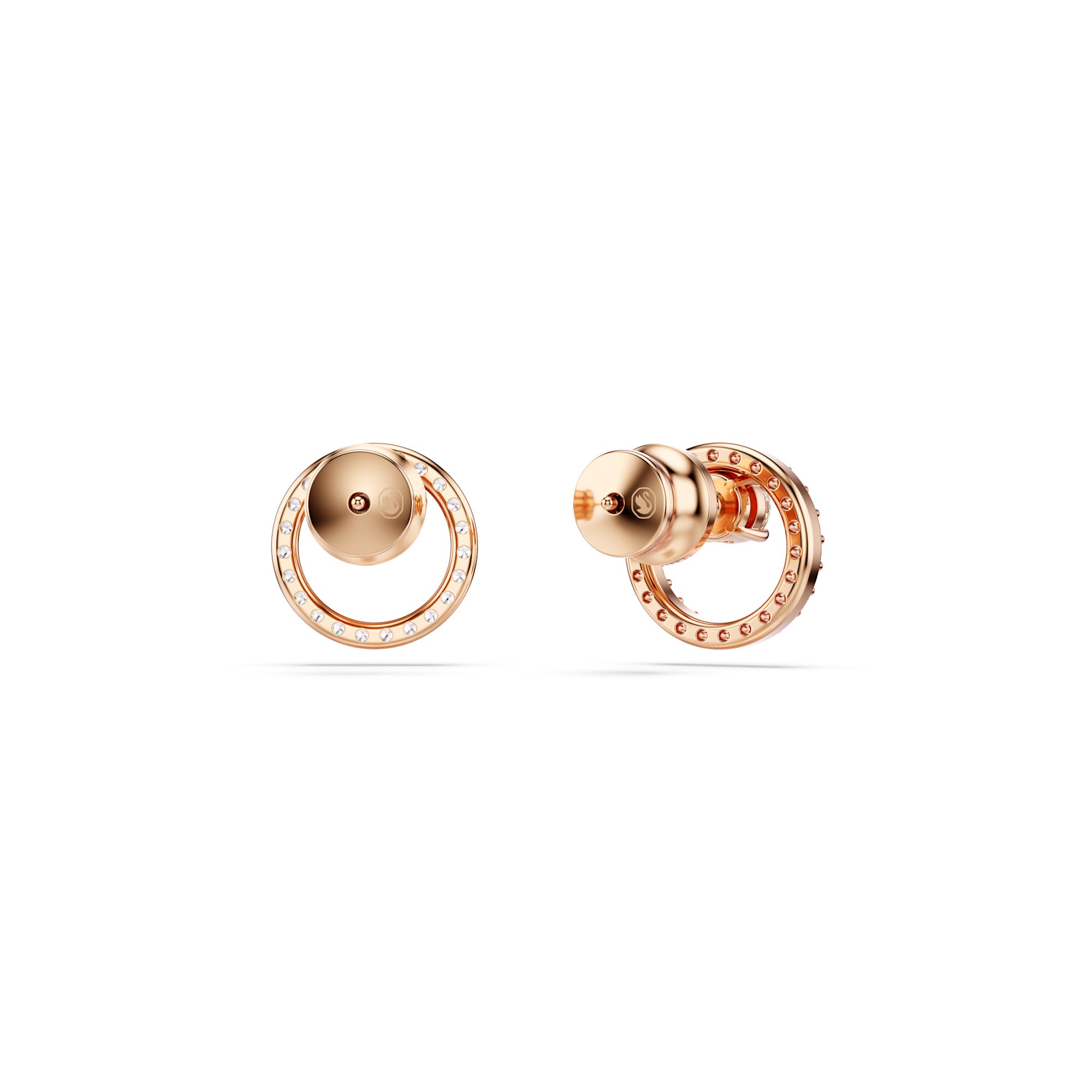 Swarovski Constella Stud Earrings - Rose Gold Tone-Plated - White
