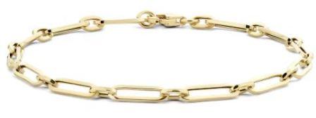 Blush 14ct Yellow Gold Paper Link Bracelet 18.5cm