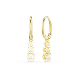 Swarovski Stilla Attract Trilogy Drop Earrings - Gold Tone-Plated - White