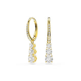 Swarovski Stilla Attract Trilogy Drop Earrings - Gold Tone-Plated - White