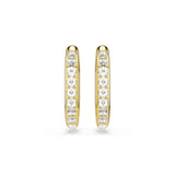 Swarovski Dextera Hoop Earrings - Gold Tone-Plated - White