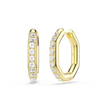 Swarovski Dextera Hoop Earrings - Gold Tone-Plated - White