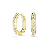 Swarovski Dextera Hoop Earrings - Gold Tone-Plated - White