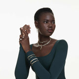 Swarovski Dextera Bangle - Gold Tone-Plated - M - White Bracelet