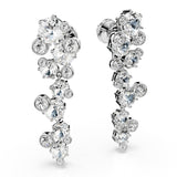 Swarovski Constella Drop Earrings - Rhodium Plated - White