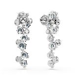 Swarovski Constella Drop Earrings - Rhodium Plated - White