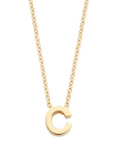 Blush 14ct Yellow Gold Initial C Necklace 42cm