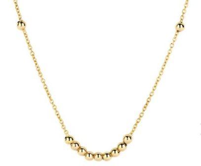 Blush 14ct Yellow Gold Ball Necklace 42cm