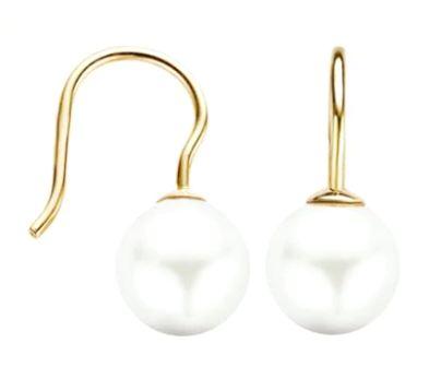 Blush 14ct Yellow Gold Synthetic Pearl with Hook Wire Fitting 8mm