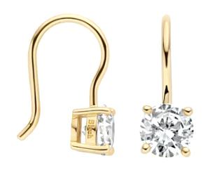 Blush 14ct Yellow Gold CZ Earrings with Hook Wire Fitting 4.8mm