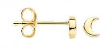 Blush 14ct Yellow Gold Moon Shape Stud Earrings