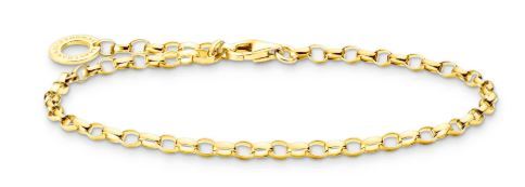 Thomas Sabo Sterling Silver Yellow Gold Plated Charm Bracelet