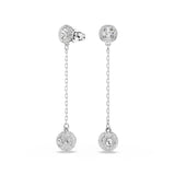 Swarovski Una Angelic Drop Earrings - Rhodium Plated - White