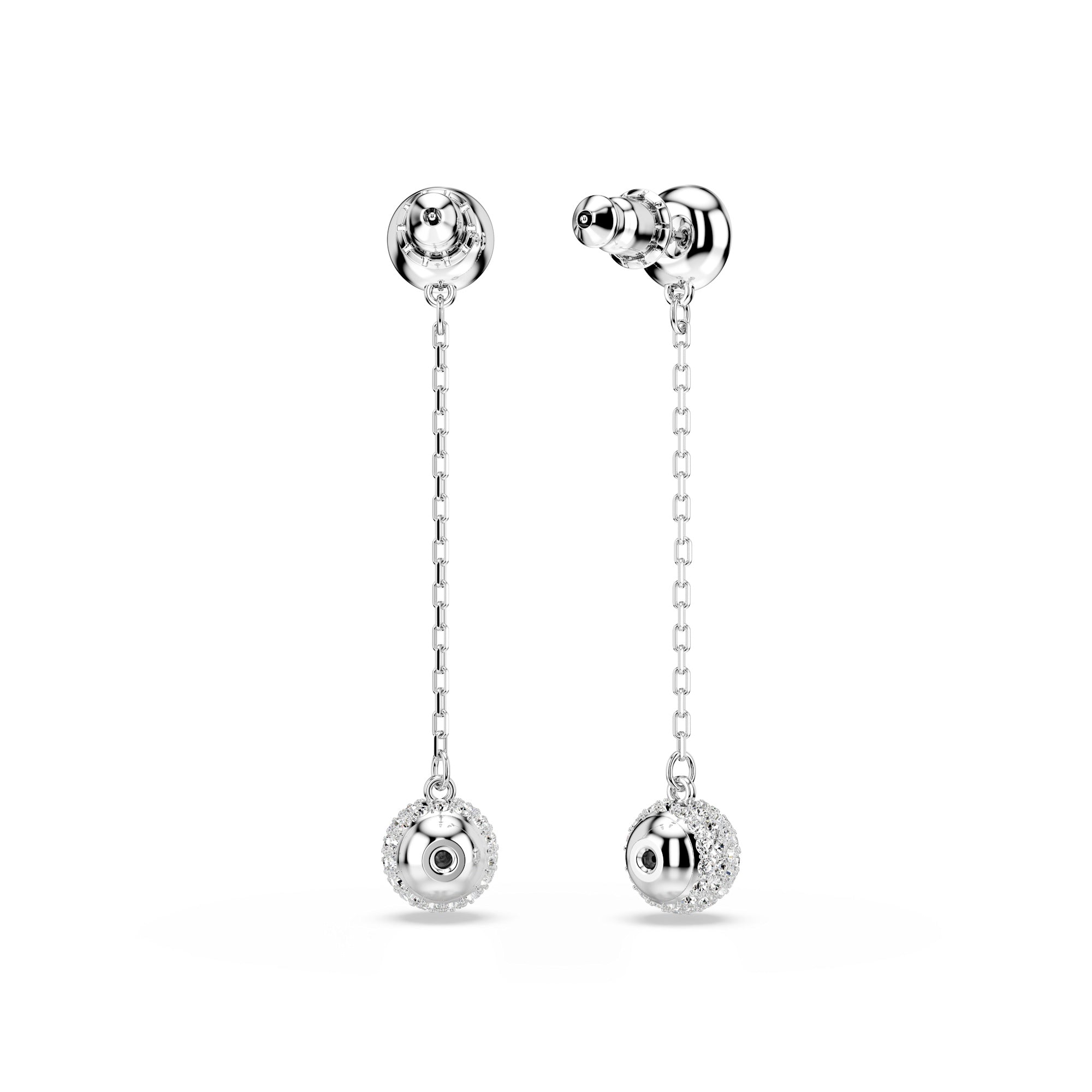 Swarovski Una Angelic Drop Earrings - Rhodium Plated - White