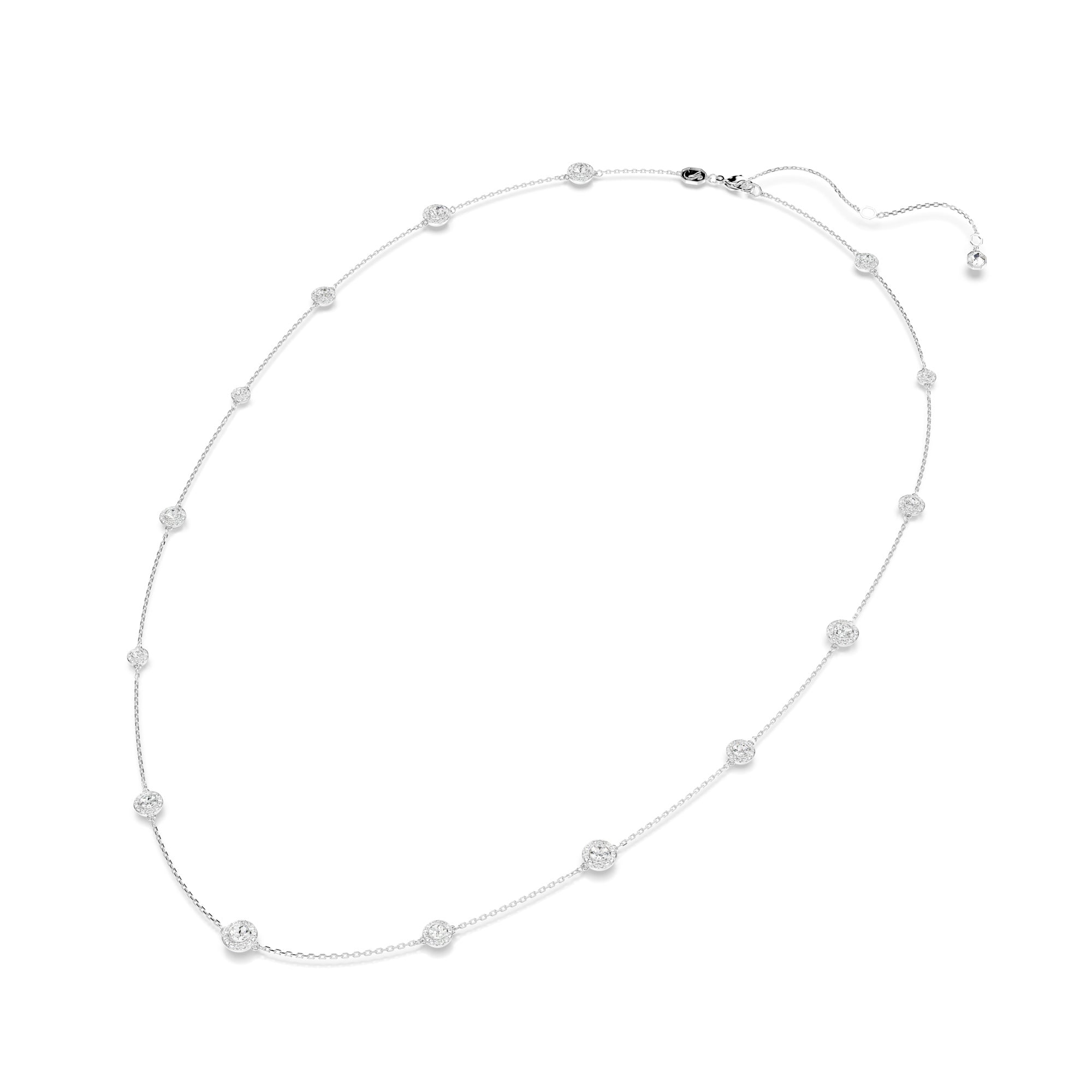 Swarovski Una Angelic Strand Necklace - Rhodium Plated - White
