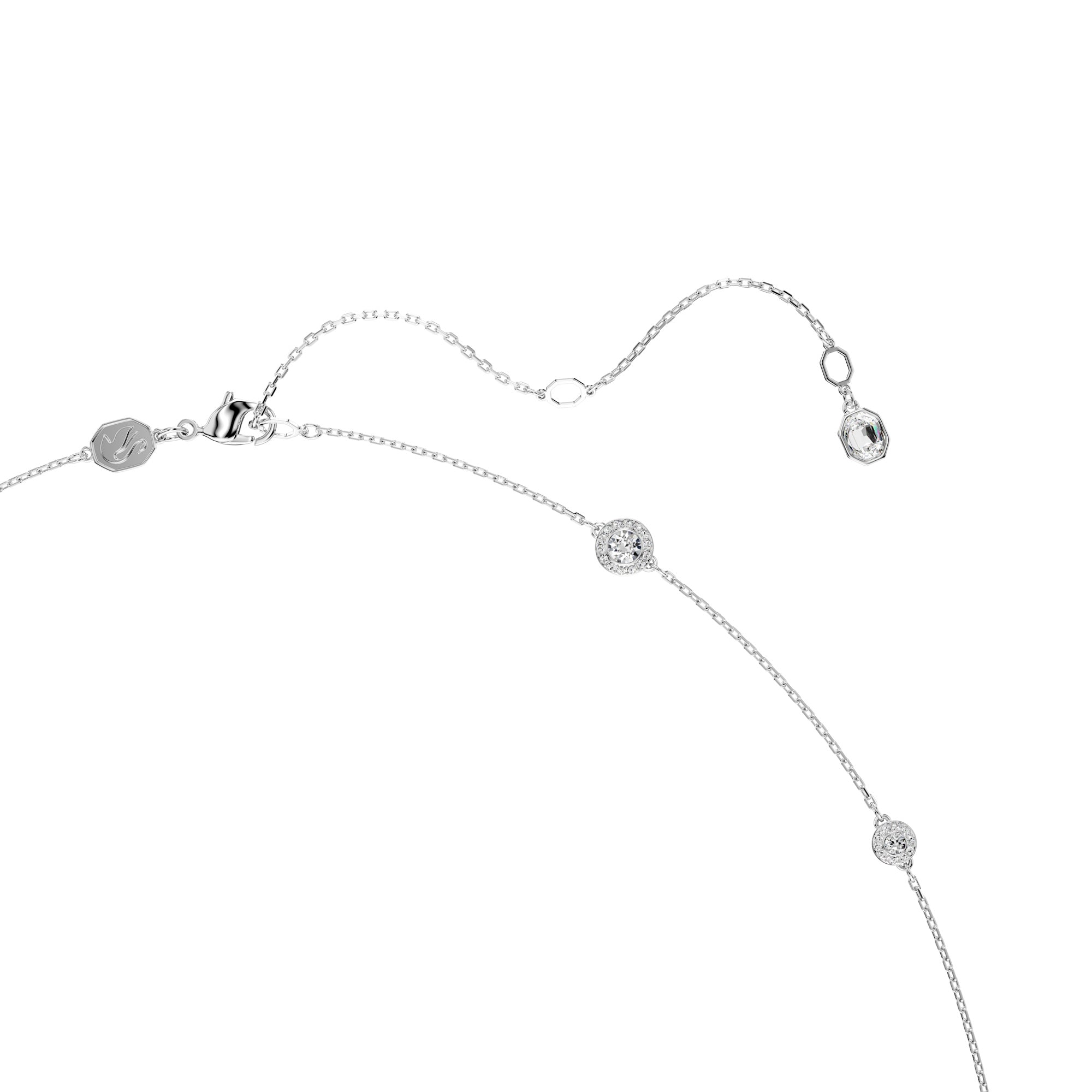 Swarovski Una Angelic Strand Necklace - Rhodium Plated - White