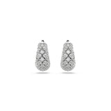 Swarovski Sublima Hoop Earrings - Rhodium Plated 14mm - White