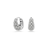 Swarovski Sublima Hoop Earrings - Rhodium Plated 14mm - White