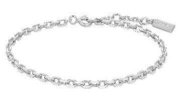Ania Haie Silver Paper Link Chain Bracelet 16.5-18.5cm