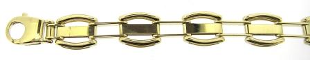 Vintage 9ct Yellow Gold Fancy Link Bracelet 7.25'