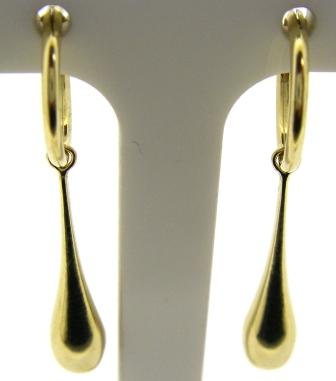 9ct Yellow Gold Diamond Cut Claddagh Creole Earrings