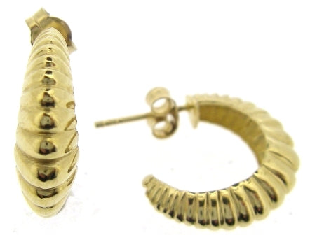 9ct Yellow Gold Created Sapphire Drop Hoop Earrings