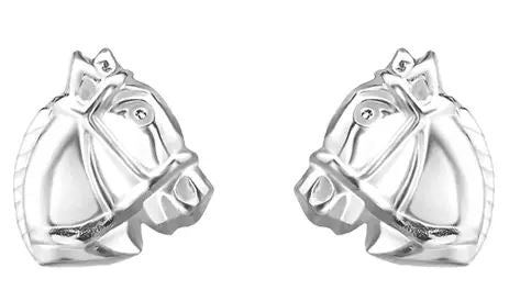 Sterling Silver Horse Stud Earrings