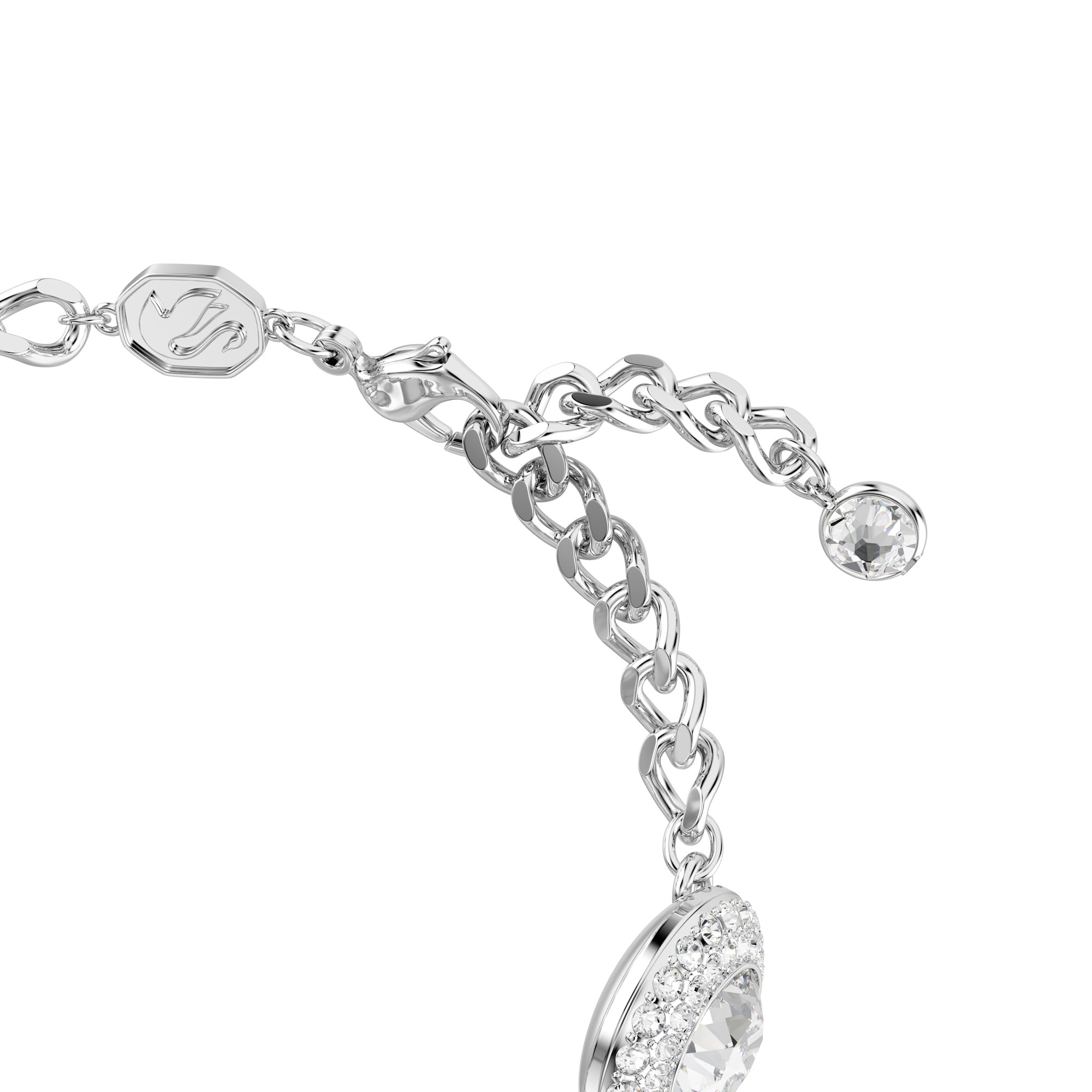 Swarovski Una Angelic Bracelet - Rhodium Plated- M - White