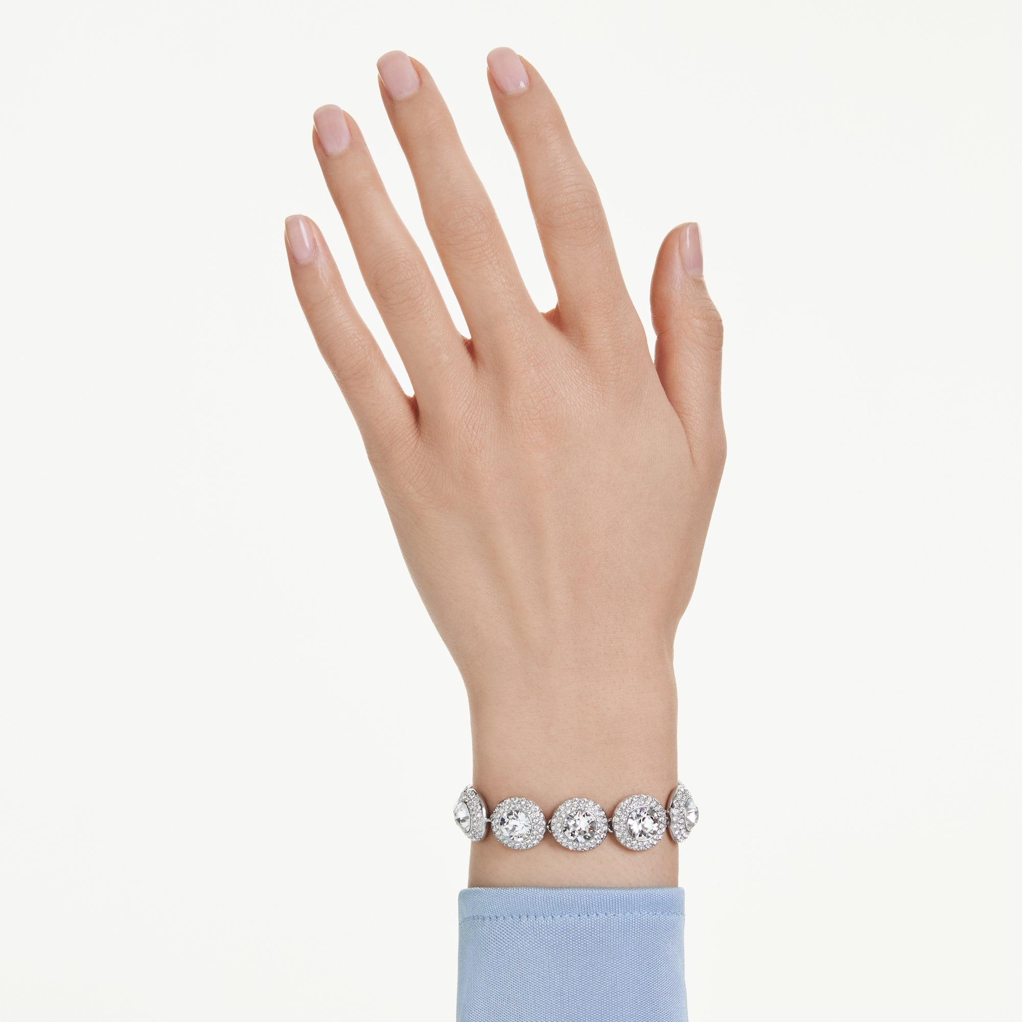 Swarovski Una Angelic Bracelet - Rhodium Plated- M - White