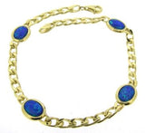 9ct Yellow Gold Figaro & Belcher Chain T-Bar Bracelet