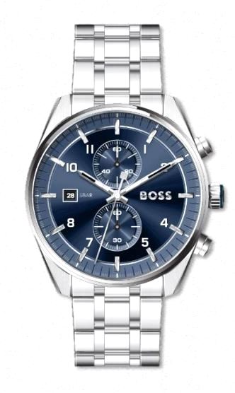 BOSS Mens Pilot Edition Multi-function Blue 44mm Watch