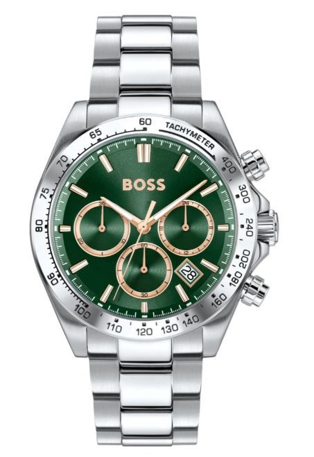 Hugo Boss Gents Hero 2.0 Quartz Chronograph Watch 43mm Green Dial