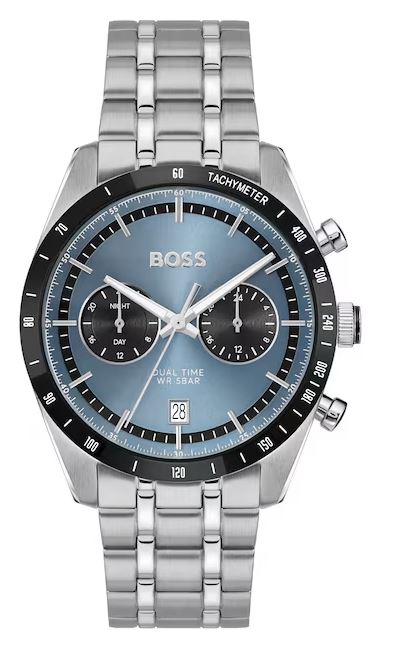 BOSS Mens Velocity Chronograph Black 43 mm Watch Watch