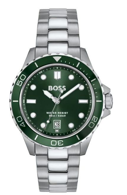 BOSS Mens Troper Sport Green 41mm Watch