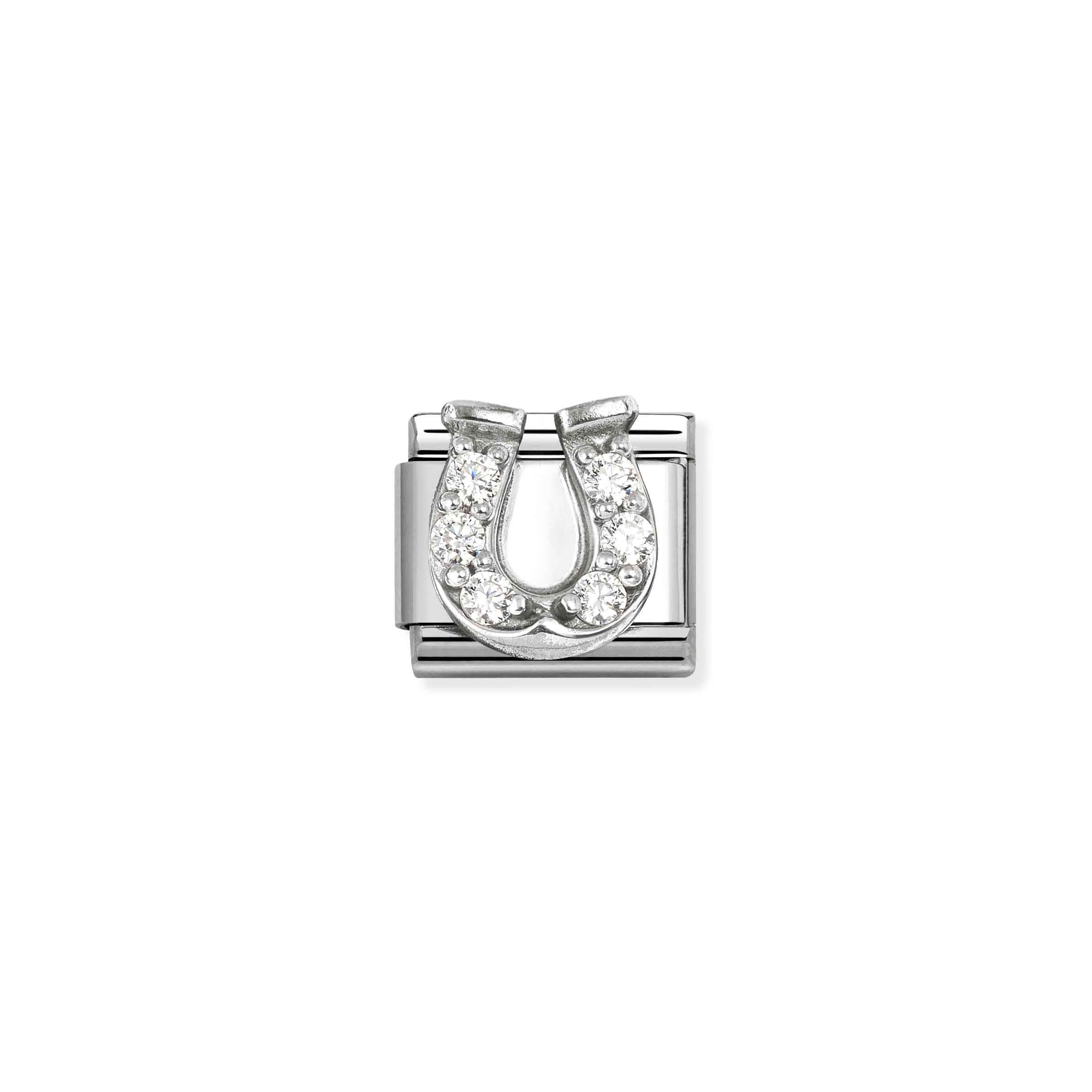 Nomination Composable Classic White Horseshoe Charm Link