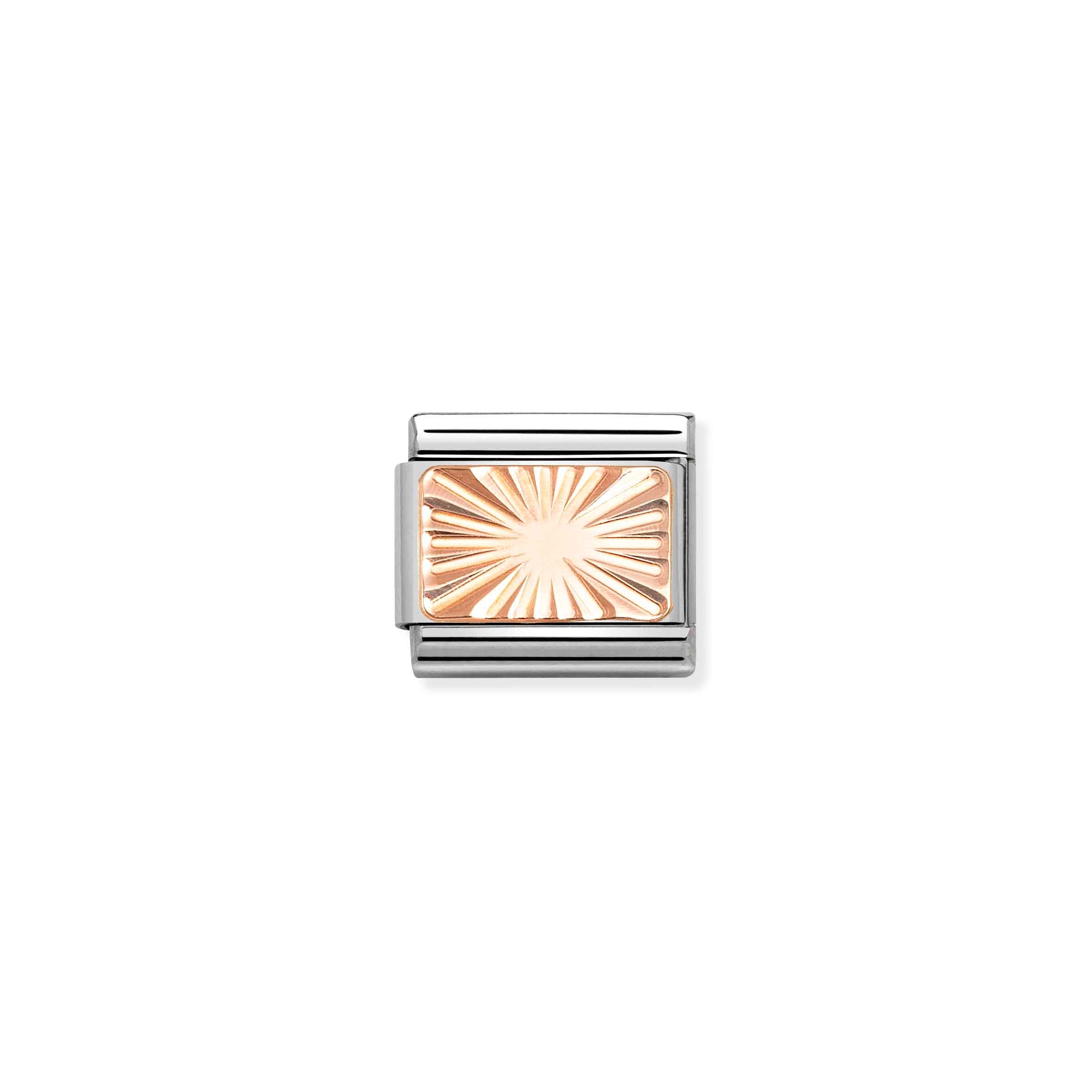 Nomination Composable Classic Rose Gold & Diamond Plate Link