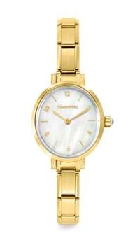 Nomination Paris Ladies' Watch - Oval Mother of Pearl Dial, Yellow Gold Plated Steel Strap