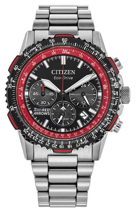 Citizen Red Arrows Promaster Navihawk Chronograph - Black Dial, Steel Bracelet, 40mm