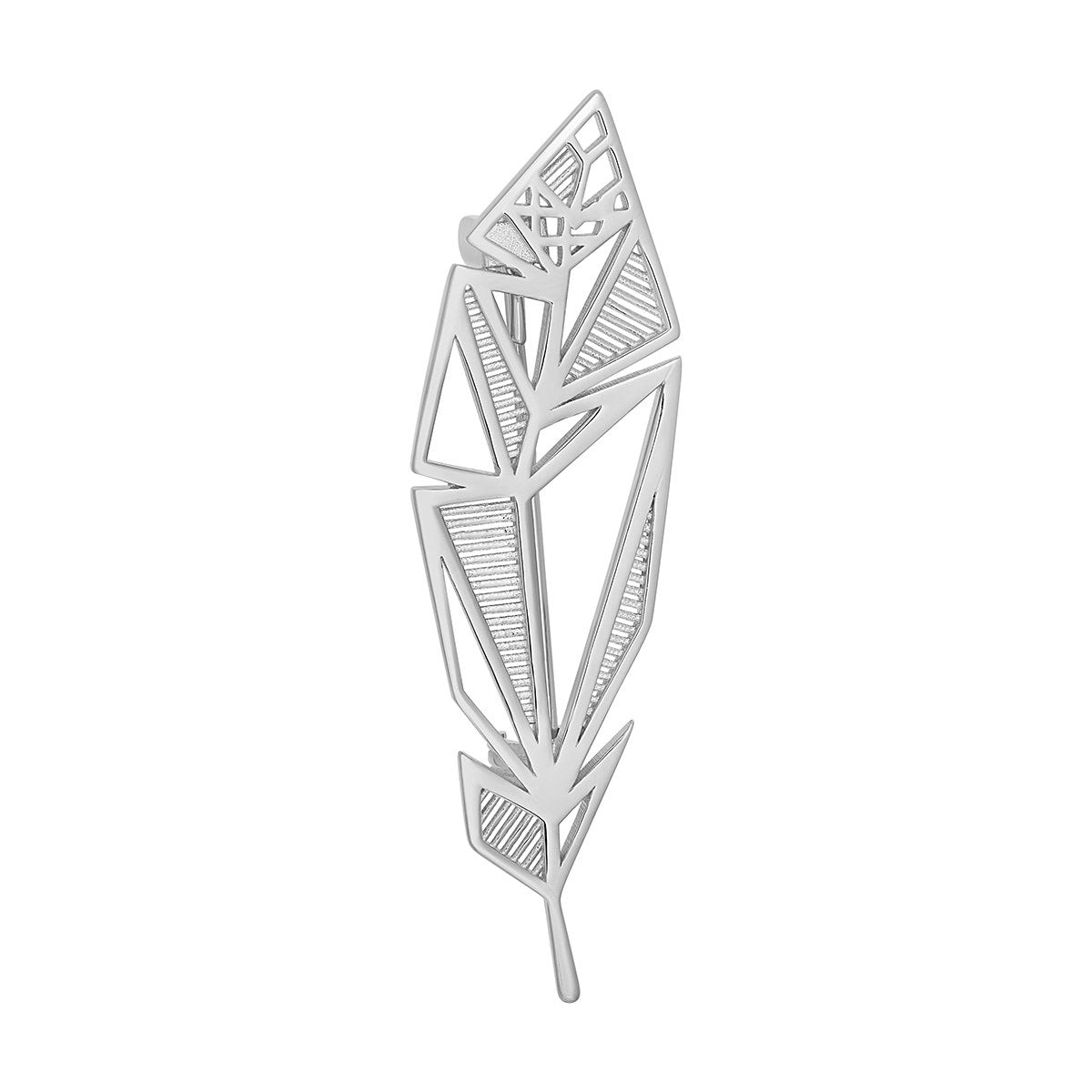 Sterling Silver Filigree Leaf Brooch