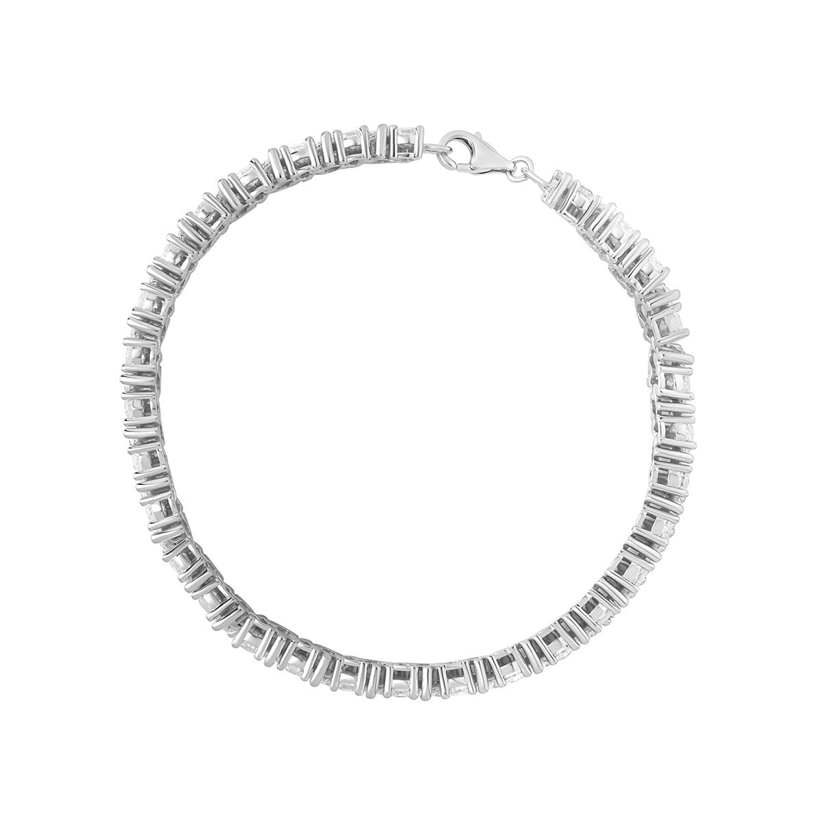 Sterling Silver Cubic Zirconia Pear Tennis Bracelet 7.5'