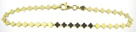 9ct Yellow Gold Clover Link Bracelet
