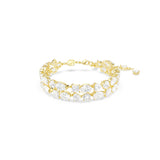 Swarovski Mesmera Double Row Bracelet - Gold Tone-Plated - M - White