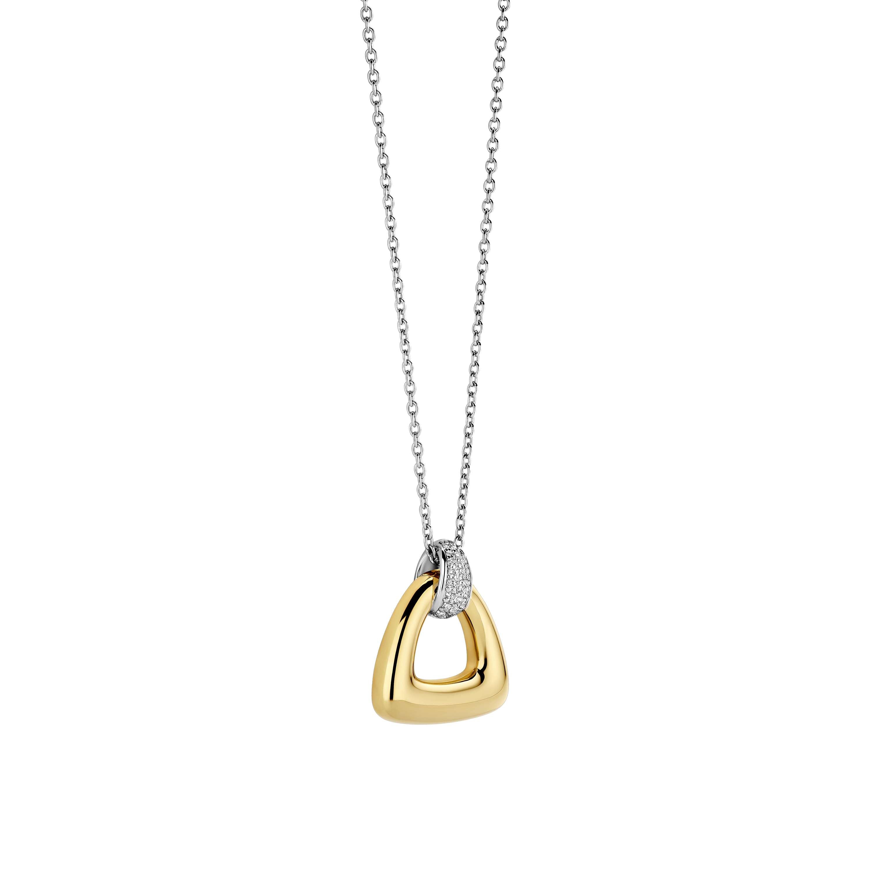 Ti Sento Sterling Silver & Gold Plated Open Triangle Pendant Bail