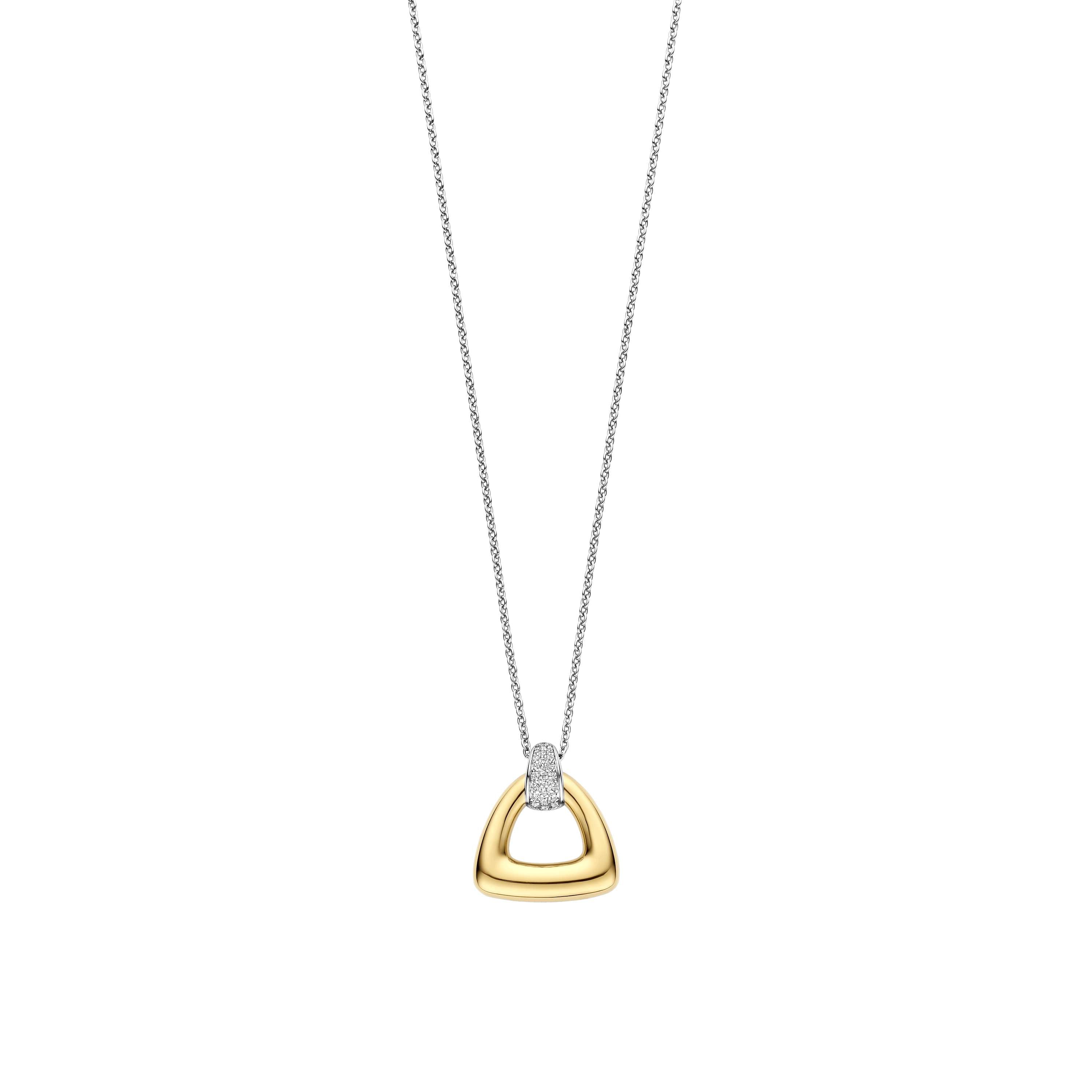 Ti Sento Sterling Silver & Gold Plated Open Triangle Pendant Bail