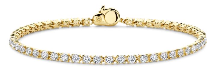 Ti Sento Tennis Bracelet - Cubic Zirconia, Silver & Gold, 17.4cm