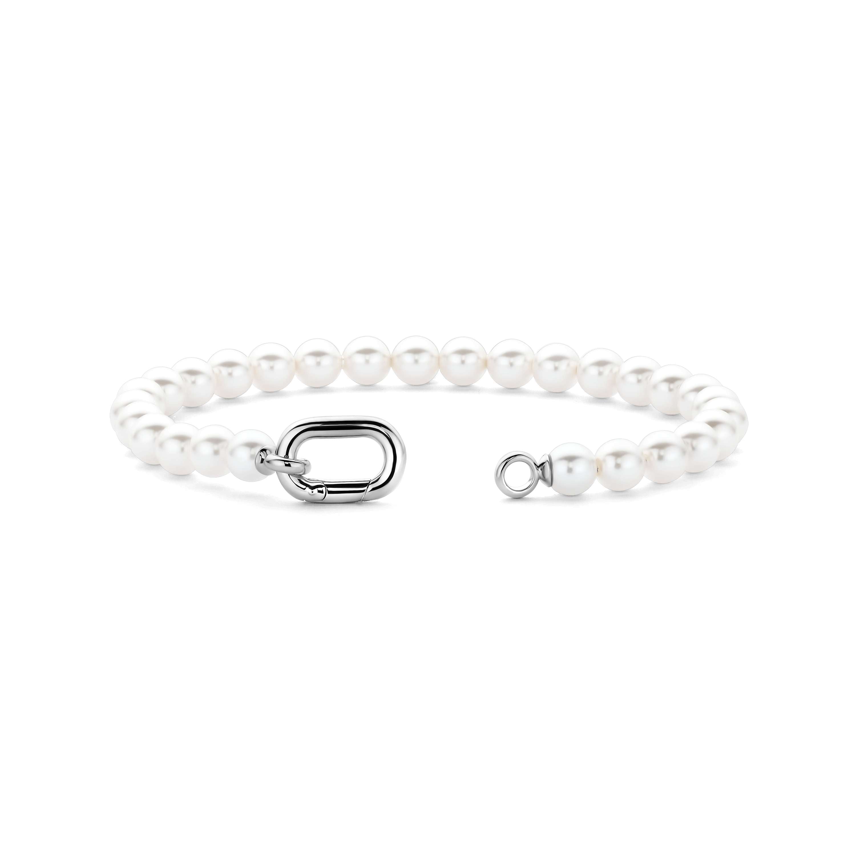 Ti Sento Shell Pearl Bracelet With Sterling Silver Link Lock 17.4cm - M
