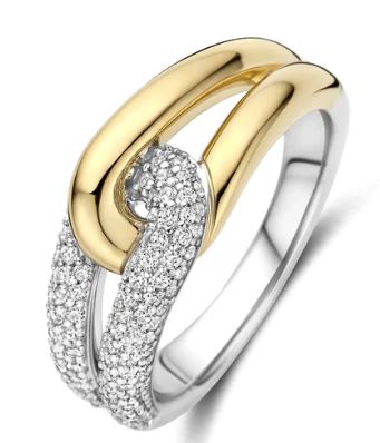 SS/YGP CZ Knot Ring - 56
